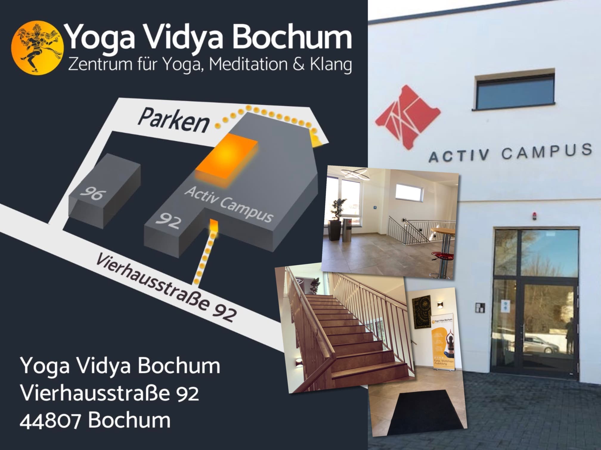 Anfahrt Yoga Vidya Bochum